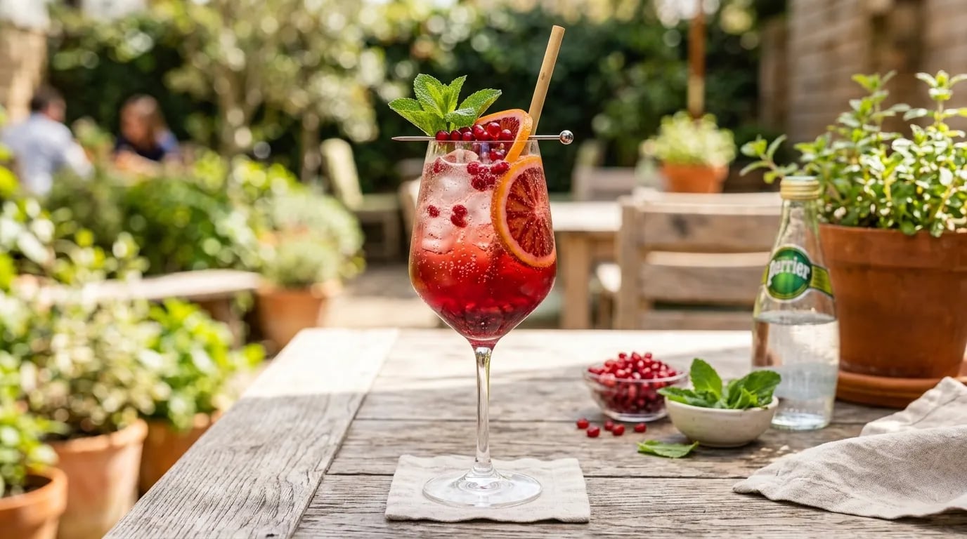Pomegranate Spritz Mocktail